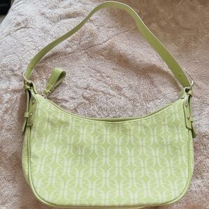 FOSSIL Shoulder Bag Canvas Avocado green Y2k 90s